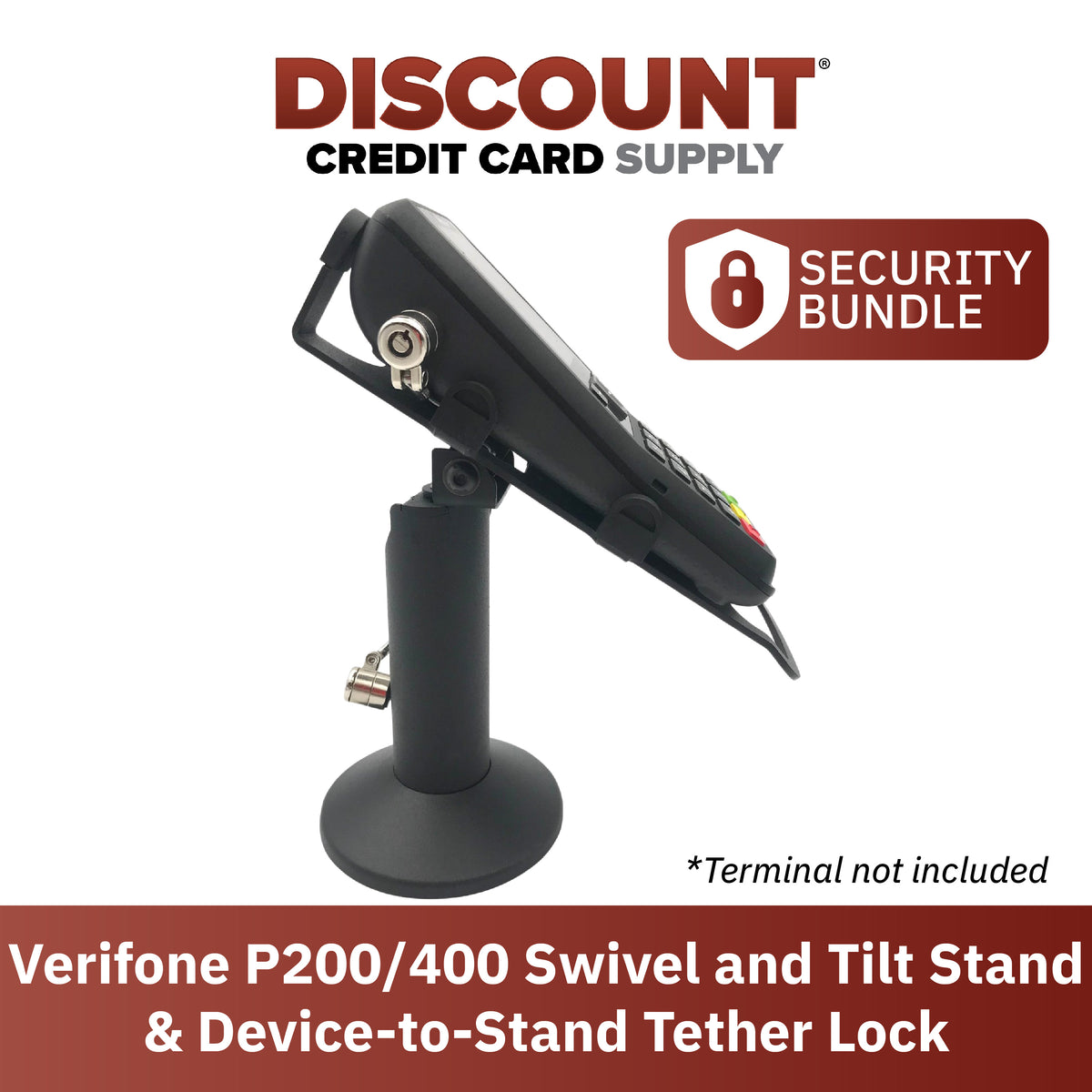 Verifone P200 & Verifone P400 Swivel and Tilt Stand with Device to Sta -  DCCStands